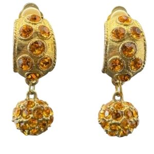 Blanca Elegant Rhinestone Clip On Earrings